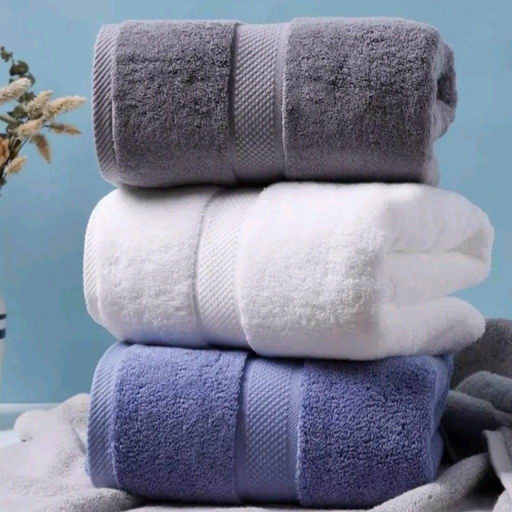 Handuk Mandi Dewasa Tebal Polos Halus Menyerap Air 100% Cotton